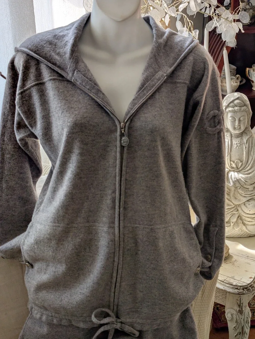 50% OFF CHANEL Vintage 2010 Chanel Grey  Cashmere Track Suit